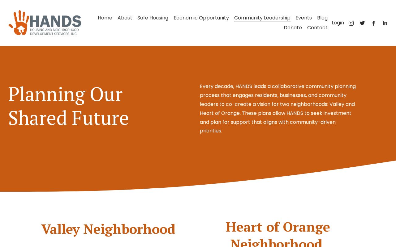 Orange neighbors civic boundary descriptions for HANDS Valley and Heart of Orange neighborhoods