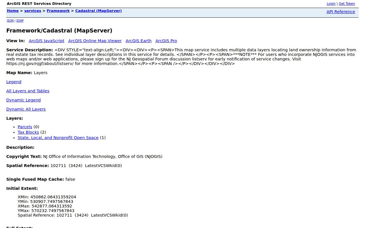 Orange neighbors search using NJGIN Cadastral parcel and tax block layers