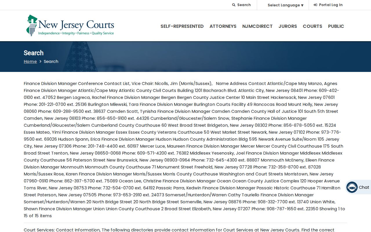 Orange resident lookup using the NJ Courts Find a Case landing page