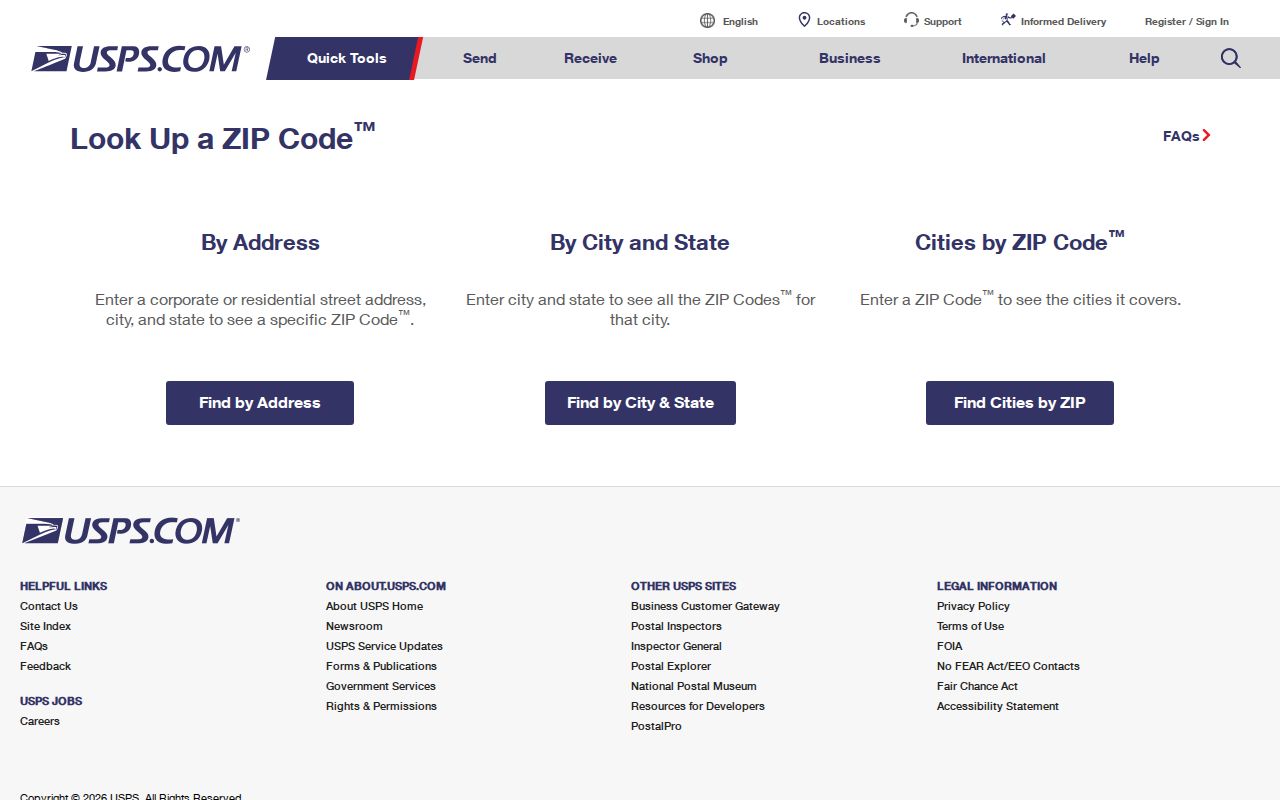 Orange ZIP code directory USPS address and ZIP lookup interface